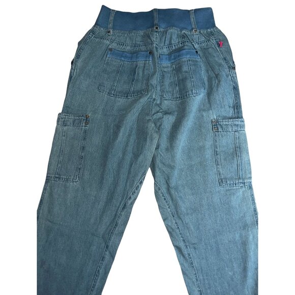 Woman Within NWOT Double Button Front Comfort Waist Cargo Jean Sz 22 Wide Womens - Picture 9 of 16